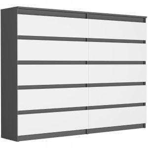Komoda 160cm 10 szuflad szafka FRAMIRE R-160-S10 antracyt mix 946941 Komoda 160cm 10 szuflad szafka FRAMIRE R-160-S10 antracyt mix 946941