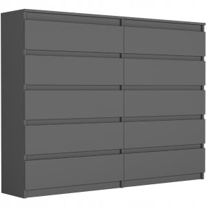 Komoda 160cm 10 szuflad szafka FRAMIRE R-160-S10 antracyt 946934 Komoda 160cm 10 szuflad szafka FRAMIRE R-160-S10 antracyt 946934