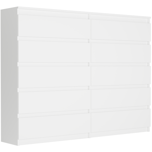Komoda 160cm 10 szuflad szafka FRAMIRE R-160-S10 biały 946954