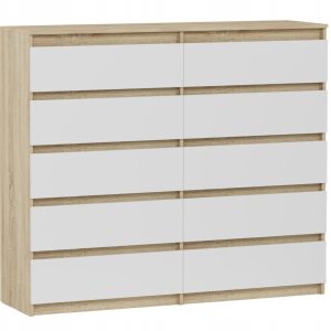Komoda 160cm 10 szuflad szafka FRAMIRE R-160-S10 sonoma mix 946946 Komoda 160cm 10 szuflad szafka FRAMIRE R-160-S10 sonoma mix 946946