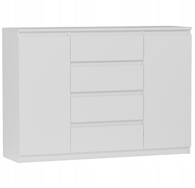 Komoda 160cm szuflady drzwi szafka FRAMIRE R-160-S4 biała 803221