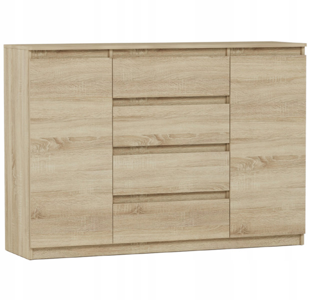 Komoda 160cm szuflady drzwi szafka FRAMIRE R-160-S4 sonoma 803235