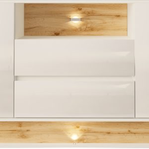 Komoda 160cm – Vision 2 Biały – Wotan mat – Biały połysk 139722 Komoda 160cm – Vision 2 Biały – Wotan mat – Biały połysk 139722