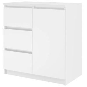 Komoda 1D3S szafka 1 drzwi 3 szuflady biała 78446 Komoda 1D3S szafka 1 drzwi 3 szuflady biała 78446