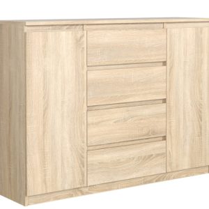 Komoda 2 drzwi 4 szuflady 140cm dąb sonoma 713720 Komoda 2 drzwi 4 szuflady 140cm dąb sonoma 713720