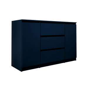 Komoda 2-drzwiowa z 3 szufladami, 120 x 78 x 39 cm, kolor: granatowy 357188 Komoda 2-drzwiowa z 3 szufladami, 120 x 78 x 39 cm, kolor: granatowy 357188