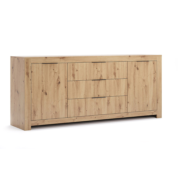 Komoda 3 szuflady 2 drzwiczki 87x200 cm Dąb Artisan 771598