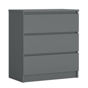 Komoda : 3 Szuflady, Antracyt, 78 x 70 x 39 cm 219448 Komoda : 3 Szuflady, Antracyt, 78 x 70 x 39 cm 219448