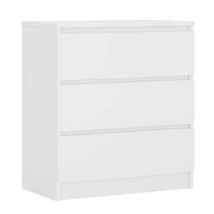 Komoda : 3 szuflady, Biały Matowy, 78 x 70 x 39 cm 519123 Komoda : 3 szuflady, Biały Matowy, 78 x 70 x 39 cm 519123