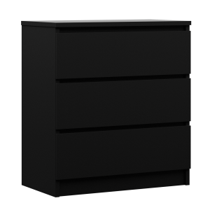 Komoda : 3 szuflady, Czarny Matowy, 78 x 70 x 39 cm 519125 Komoda : 3 szuflady, Czarny Matowy, 78 x 70 x 39 cm 519125