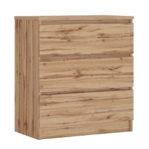 Komoda : 3 Szuflady, Dąb Wotan, 78 x 70 x 39 cm 219437 Komoda : 3 Szuflady, Dąb Wotan, 78 x 70 x 39 cm 219437