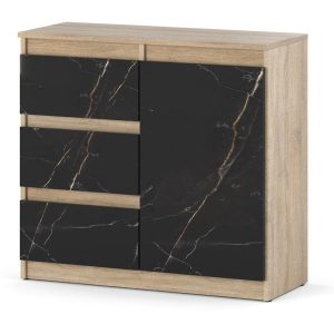 Komoda 3 szuflady mała szafka 80cm dąb sonoma san sebastian 594919 Komoda 3 szuflady mała szafka 80cm dąb sonoma san sebastian 594919