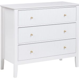Komoda 3 szuflady MDF biała 384974 Komoda 3 szuflady MDF biała 384974