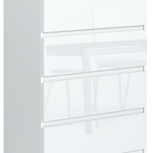 Komoda 4 szuflady biała połysk 713702