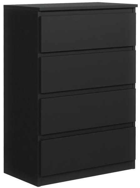 Komoda 4 szuflady czarna 713757