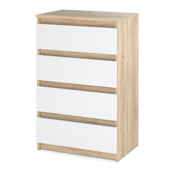 Komoda 4 szuflady hugo szafka salon sypialnia sonoma biały 376326