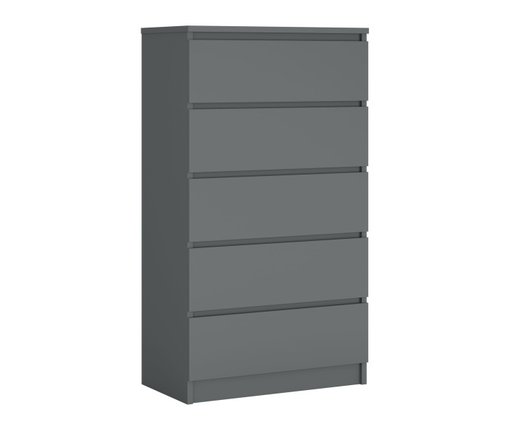 Komoda : 5 szuflad, Antracyt, 125 x 70 x 39 cm 219440