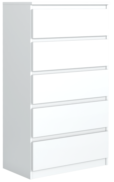 Komoda 5 szuflad biała 713756