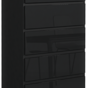 Komoda 5 szuflad czarna front połysk 713730