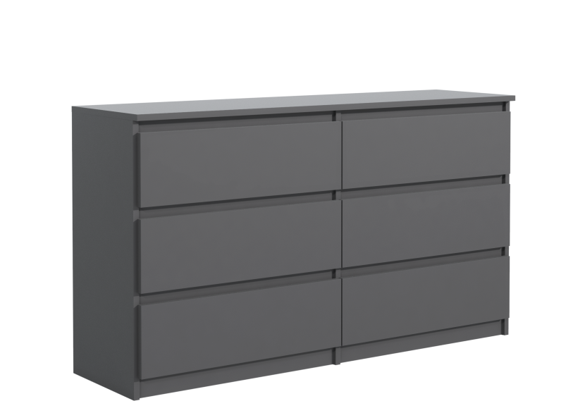 Komoda 6 szuflad 100 cm Antracyt 871727