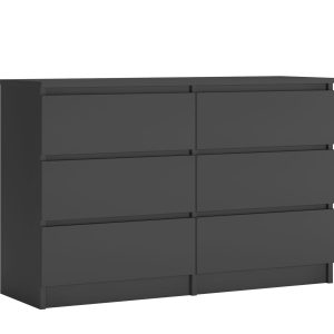 Komoda : 6 szuflad, Antracyt, 120 x 78 x 39 cm 211003 Komoda : 6 szuflad, Antracyt, 120 x 78 x 39 cm 211003