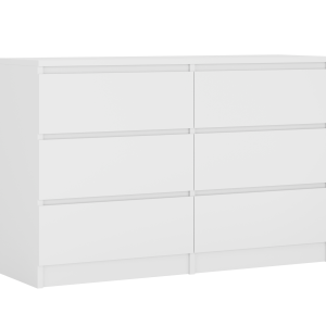 Komoda : 6 szuflad, Biały Matowy, 120 x 78 x 39 cm 516589 Komoda : 6 szuflad, Biały Matowy, 120 x 78 x 39 cm 516589