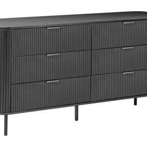 Komoda 6 szuflad BRADLEY Czarny 732581 Komoda 6 szuflad BRADLEY Czarny 732581