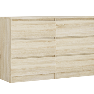 Komoda : 6 szuflad, Dąb Sonoma, 120 x 78 x 39 cm 516594 Komoda : 6 szuflad, Dąb Sonoma, 120 x 78 x 39 cm 516594