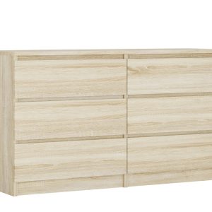 Komoda : 6 szuflad, Dąb Sonoma, 138 x 78 x 39 cm 519675 Komoda : 6 szuflad, Dąb Sonoma, 138 x 78 x 39 cm 519675
