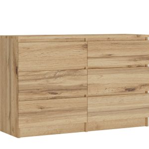Komoda : 6 szuflad, Dąb Wotan, wymiary: 120 cm x 39 cm x 78 cm 211000 Komoda : 6 szuflad, Dąb Wotan, wymiary: 120 cm x 39 cm x 78 cm 211000