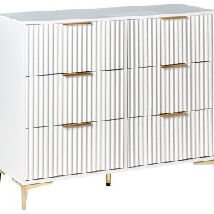 Komoda 6 szuflad WALCOTT Biały 752938 Komoda 6 szuflad WALCOTT Biały 752938
