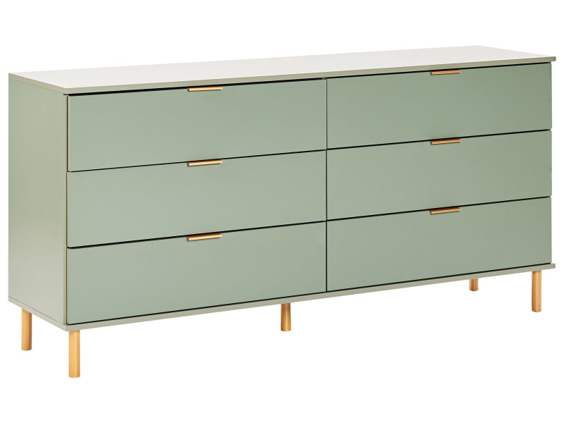 Komoda 6 szuflad WALPOLE Zielony 431238