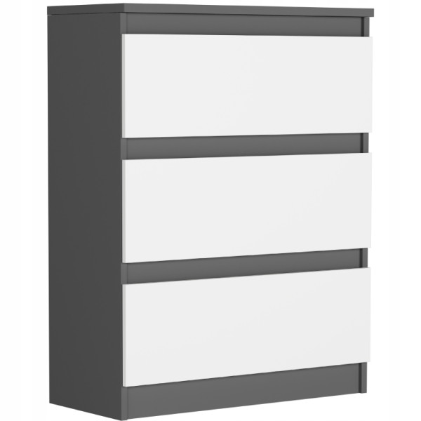 Komoda 70cm 3 szuflady szafka FRAMIRE R-3 antracyt mix 803234