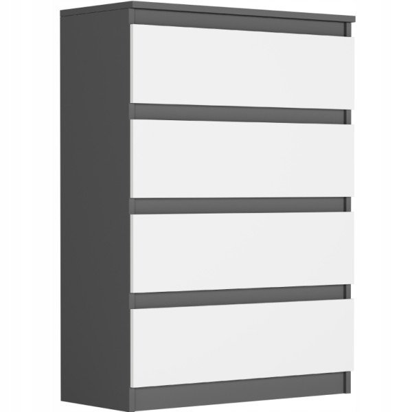 Komoda 70cm 4 szuflady szafka FRAMIRE R-4 antracyt mix 946936