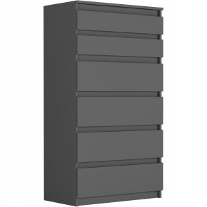 Komoda 70cm 6 szuflad szafka FRAMIRE R-6 antracyt 804102 Komoda 70cm 6 szuflad szafka FRAMIRE R-6 antracyt 804102