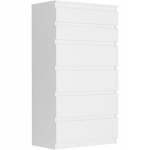Komoda 70cm 6 szuflad szafka FRAMIRE R-6 biała 804105 Komoda 70cm 6 szuflad szafka FRAMIRE R-6 biała 804105