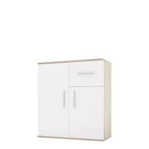 Komoda 75 cm do salonu z szufladą SIMPLE biały 781915 Komoda 75 cm do salonu z szufladą SIMPLE biały 781915