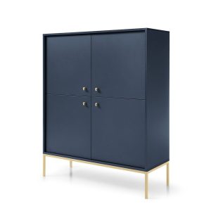 Komoda 8 półek złoty stelaż MOLLY 104 cm Granatowa 330274 Komoda 8 półek złoty stelaż MOLLY 104 cm Granatowa 330274