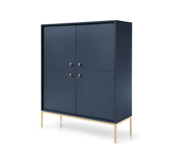 Komoda 8 półek złoty stelaż MOLLY 104 cm Granatowa 330274