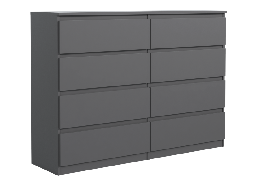 Komoda 8 szuflad 100 cm Antracyt 872896