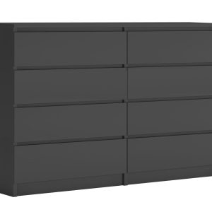 Komoda : 8 szuflad, Antracyt, 138 x 101 x 39 cm 222541 Komoda : 8 szuflad, Antracyt, 138 x 101 x 39 cm 222541