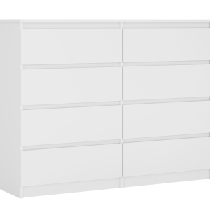 Komoda : 8 szuflad, Biały Matowy, 120 x 101 x 39 cm 519670 Komoda : 8 szuflad, Biały Matowy, 120 x 101 x 39 cm 519670