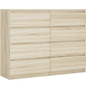 Komoda : 8 szuflad, Dąb Sonoma, 120 x 101 x 39 cm 519680 Komoda : 8 szuflad, Dąb Sonoma, 120 x 101 x 39 cm 519680