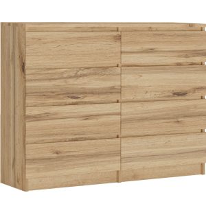 Komoda : 8 szuflad, Dąb Wotan, 120 x 101 x 39 cm 519678 Komoda : 8 szuflad, Dąb Wotan, 120 x 101 x 39 cm 519678