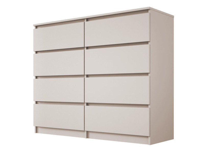 Komoda, 8 szuflad, kaszmir, 120 x 102 x 39 cm 637137