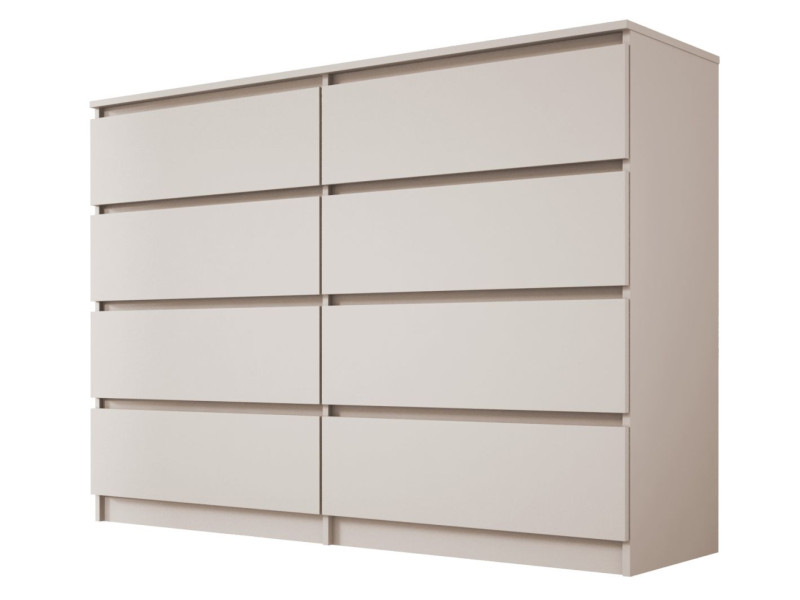 Komoda, 8 szuflad, kaszmir, 139 x 102 x 39 cm 637128