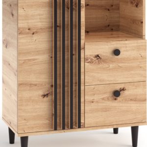 Komoda 80 cm z szufladami do salonu LERON dąb artisan 996431