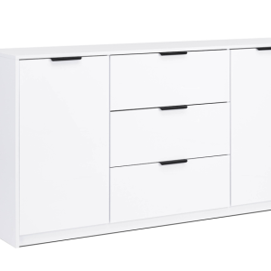 Komoda 85×160 3 szuflady 2 drzwiczki biały połysk 851536 Komoda 85×160 3 szuflady 2 drzwiczki biały połysk 851536