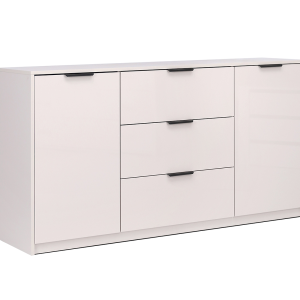 Komoda 85×160 3 szuflady 2 drzwiczki kaszmir połysk 851537 Komoda 85×160 3 szuflady 2 drzwiczki kaszmir połysk 851537