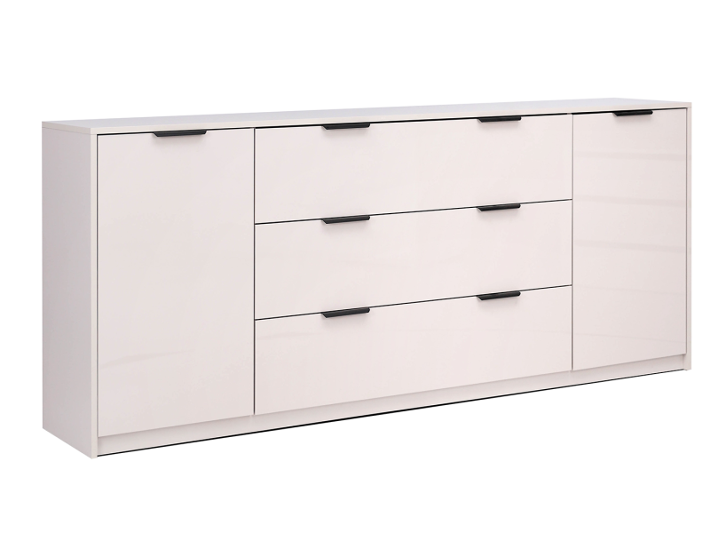Komoda 85x200 3 szuflady 2 drzwiczki kaszmir połysk 851539